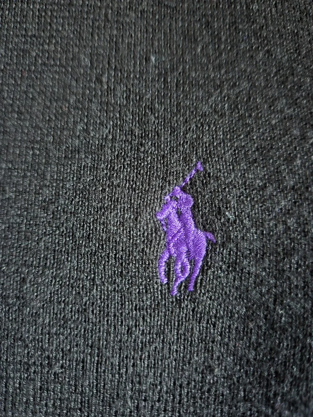 Polo Ralph Lauren 2X Pima Cotton V Neck Sweater Purple Pony Golf Style Unisex